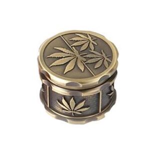 GRINDER METAL 60mm 4 PARTS WEED LEAFLEA ENGRAVING ZINC